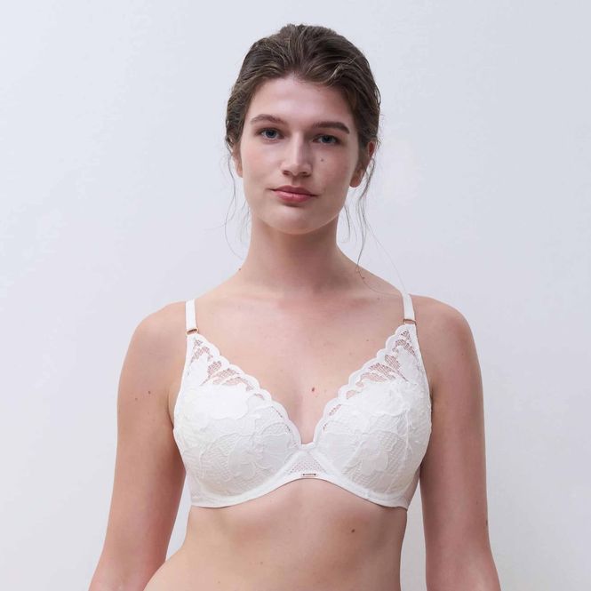 Hovedbilde Chantelle Fleurs Signature Plunge Bh Satin Milk