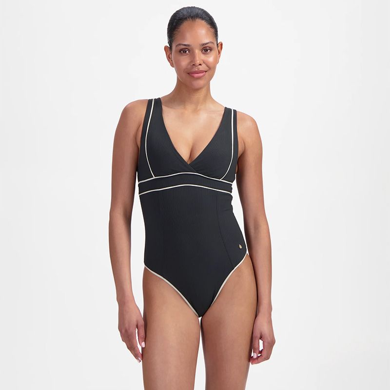 Beachlife Vanilla & Black V-shape Badedrakt