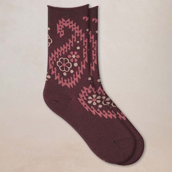 Hovedbilde Bleuforet Fine Wool Socks Cashmere Flowers